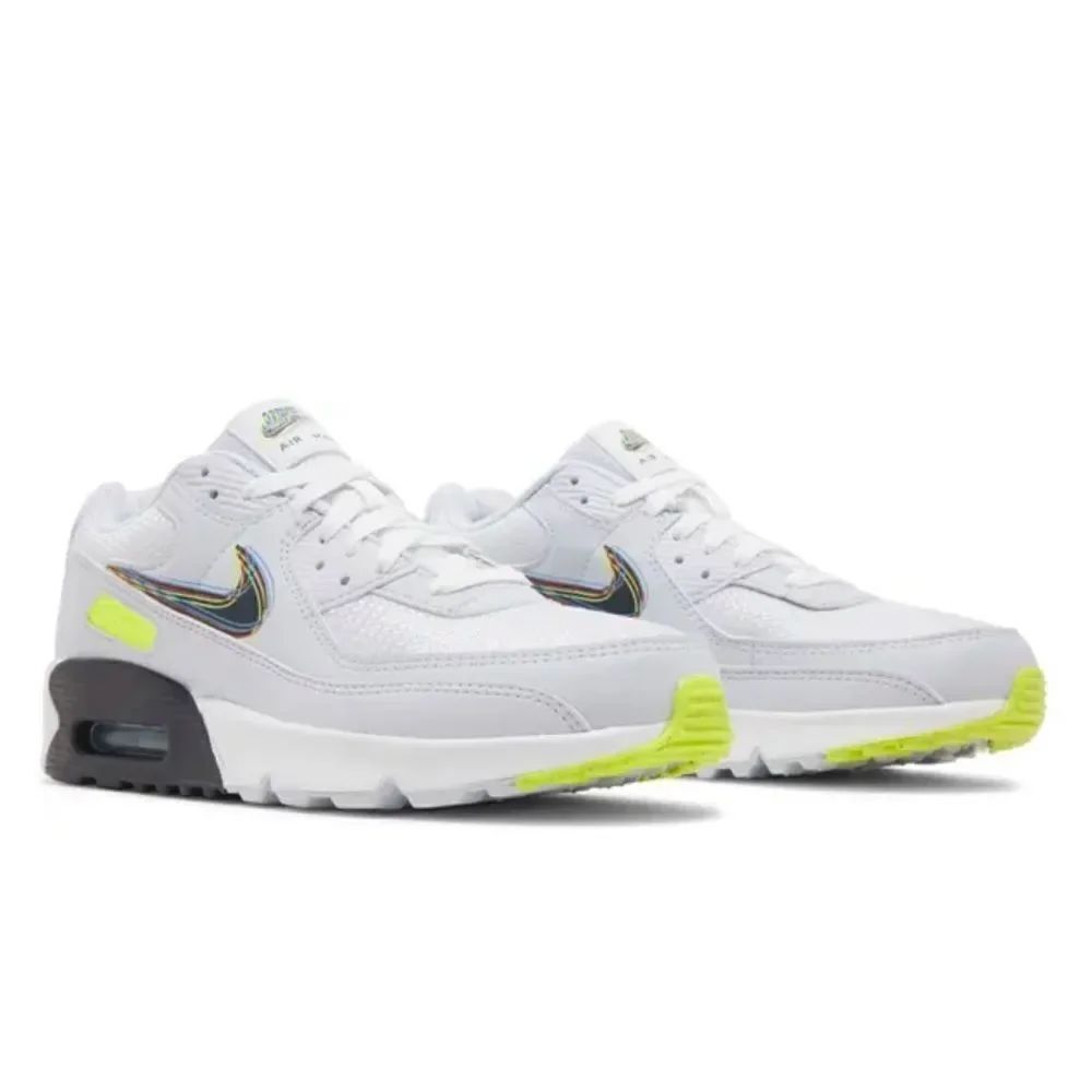Nike Air Max 90 kids size 6 or 7.5 Women’s DV6819-100 Volt/Grey/Blue NEW